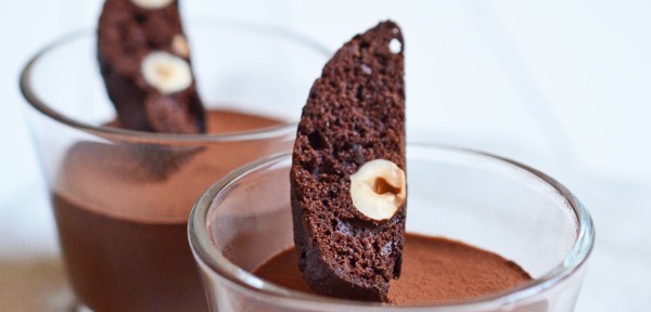 Schoko-Espresso-Mousse & Haselnuss-Schoko-Biscotti
