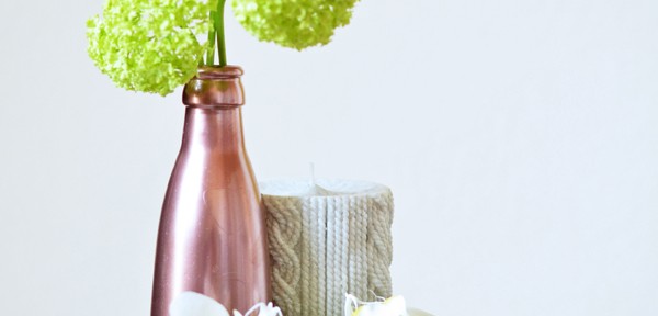 Frühlingsdeko mit selbst gemachter Kupfervase (DIY)