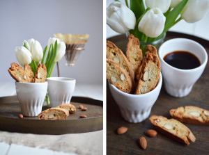 Mandel-Kardamom-Biscotti als Gebäck zum Kaffee