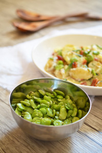 Dicke Bohnen - eine der Zutaten für diesen Gourmet-Kartoffelsalat